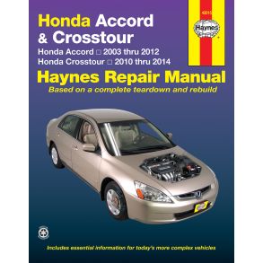 Reparationsbog Haynes - Honda Accord (2003-2012) & Crosstour (2010-2014)