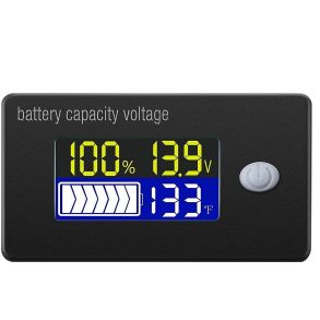 Batteritester / Voltmeter / Temperaturm�ler 12V - Med Digital LCD Display 