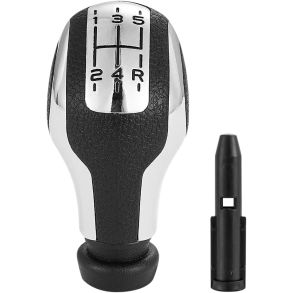 Gearknop Til Citroen & Peugeot - Eksklusiv Model Sort & krom - 5-Gear