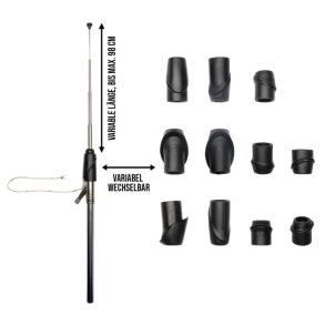 Teleskopantenne Med Krom Pisk - Mercedes E-Klasse W124 rg. 1984-1995
