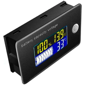 Batteritester / Voltmeter / Temperaturmler 12V - Med Digital LCD Display 