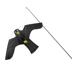 Fugleskrmmer Sort - Dueheg Drage - Teleskopisk 4 meter