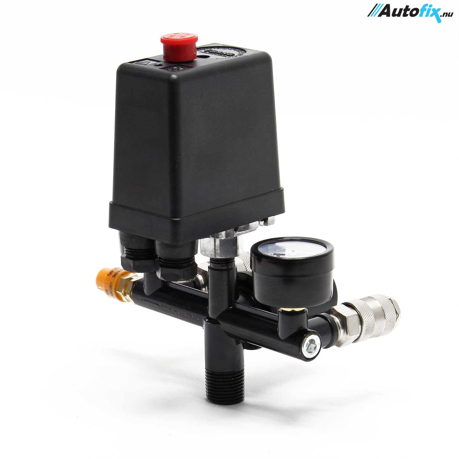 Trykregulator til kompressor M. trykafbryder & 2 manometer Udv