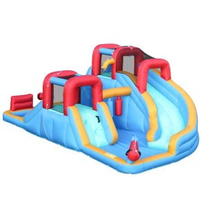 Hoppeborg inkl. 750W bl�ser - Doctor Dolphin Bouncer Waterworld - 313x485x205 cm