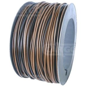 AUTOLEDNING 1X1.5 - SORT / BRUN - 1 M