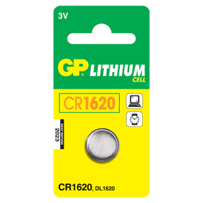 Knapcelle Batteri - GP CR1620 - Lithium 3V