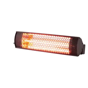 El terrassevarmer med lys 2000W - Aluminium - Ml. 57x11x11 cm