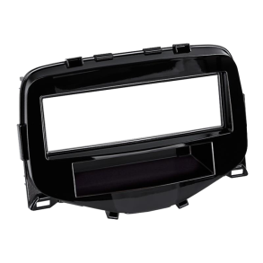 Radioramme 1-DIN M/ Aflggerrum - Citroen C1, Peugeot 108 & Toyota Aygo 7/2014> - (Piano Blank Sort)