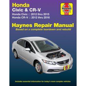 Reparationsbog Haynes - Honda Civic (12-15) & CR-V (12-16)