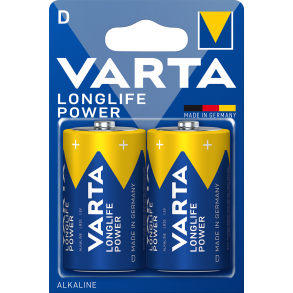 Batterier LR20 Alkaline - VARTA Longlife Power D - 2 stk.