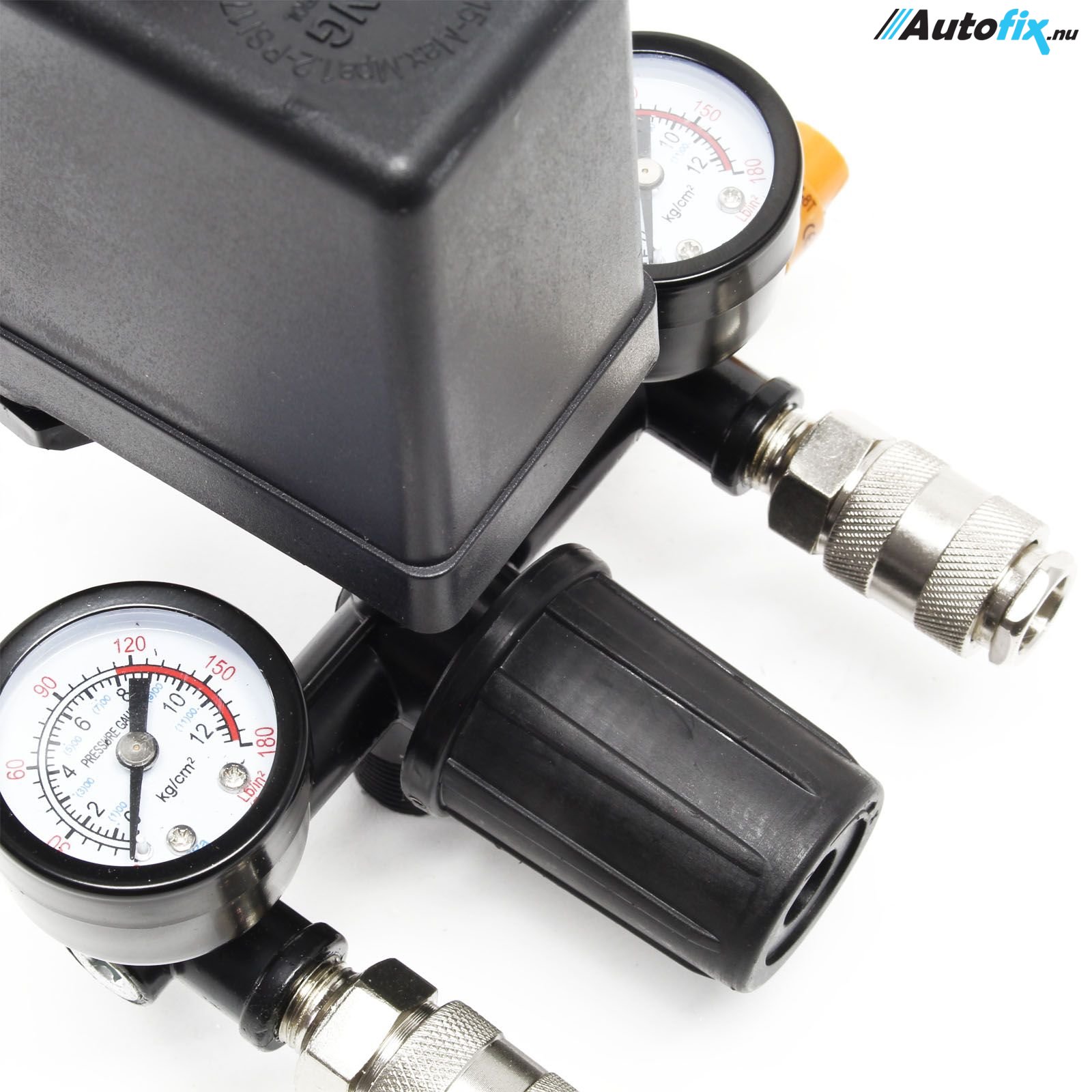 Trykregulator til kompressor M. trykafbryder & 2 manometer Udv