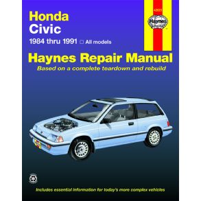 Reparationsbog Haynes - Honda Civic, Civic Si, & Civic Wagon (1984-1991)