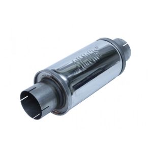 Rustfri Rund Lyddmper 76 mm / 3