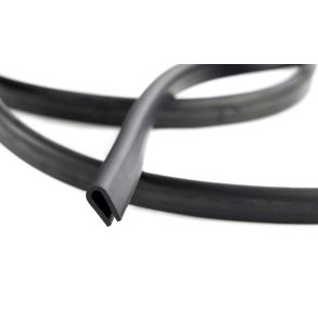 Kantbeskytter Universal U-Profil - Sort Gummi 15x8x2 mm - L. 1 meter