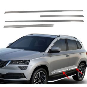 Sidelister - SKODA KAROQ rg. 2017-2020 - 4 stk. Rustfri stl krom