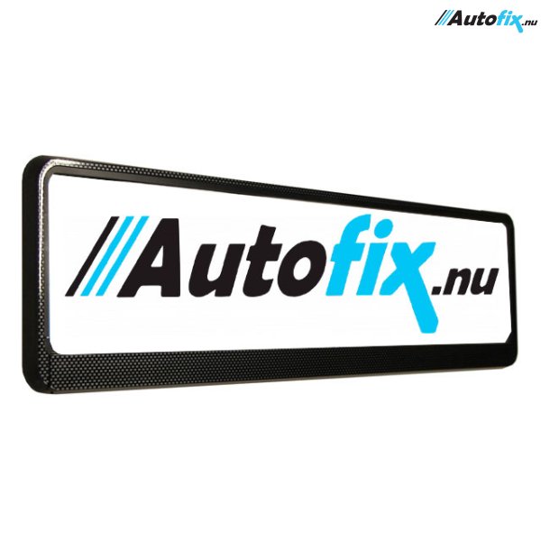 Nummerpladeramme ABS Carbon - Med Tyverisikring - 1 stk Nummerpladerammer - Autofix.nu