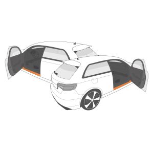 Indstigningslister Folie Transparent - Volkswagen up! Facelift 3 Drs rg 11/2011->