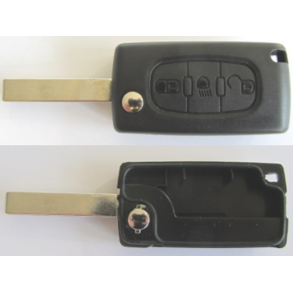 Key Housing - Citr�en - 3 Button Remote Housing - Without Battery Holder