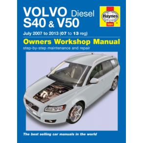 Reparationsbog Haynes - VOLVO S40+V50 DIESEL - 2007->2013