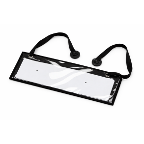 Pr�veplade Etui Foran P� Bilen - Med 2 Kraftige Magneter & Stropper - Sort 1 stk.