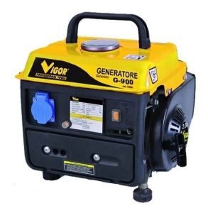 Generator 650W Med 1,3HK 2-Takts Benzinmotor - Vigor G-900 2T - 1x 230V Str�mudtag
