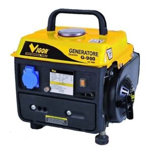 Generator 650W Med 1,3HK 2-Takts Benzinmotor - Vigor G-900 2T - 1x 230V Strmudtag