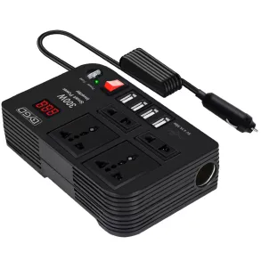 Omformer DC/AC 12V>230V - Power Inverter 300 Watt Maks. 25A - 4X USB