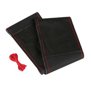 Ratovertrk I Lder Med Snre - Sport Leather - Sort & rd 37-39 cm