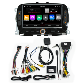 Autoradio 7'' kit til Fiat 500 2016-2019 - CarvillZ FYT01 - Trdls Apple Carplay & Android Auto