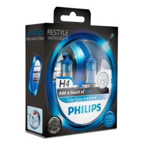 Philips P�re H4 Bl� - ColorVision Blue 60/55 Watt - 2 stk