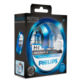 Philips Pre H4 Bl - ColorVision Blue 60/55 Watt - 2 stk