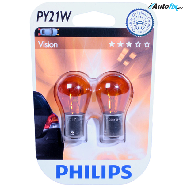 PY21W Pære - Philips Premium Orange - 2 Stk (12496)