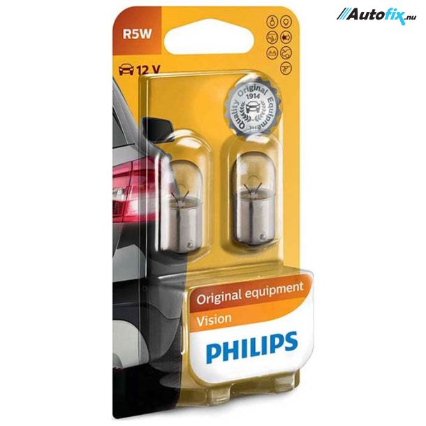 R5W Pre 12V - Philips Premium - (2 stk) 