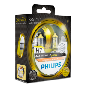 H7 Pre Gul 55W - Philips ColorVision Yellow - 2 stk