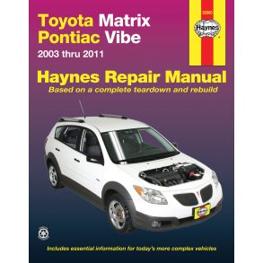 Reparationsbog Haynes - Toyota Matrix Matrix (2003-2011) & Pontiac Vibe (2003-2010)