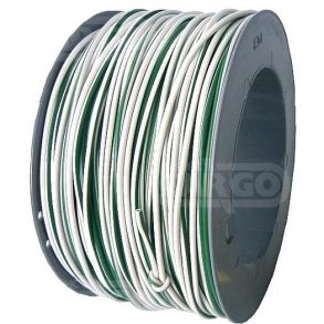 AUTOLEDNING 1X1.5 - HVID / GR�N - 1 M