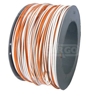 AUTOLEDNING 1X1.5 - HVID / ORANGE - 1 M