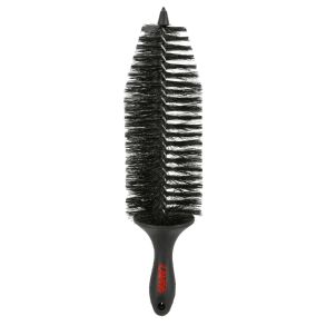 F�lgb�rste - Spiralformet med sk�nsomme b�rsteh�r & Skridsikkert h�ndtag - 39 cm