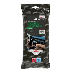 Renseservietter til plast 24 stk - Plastic Cleaner Shiny - Vanilje duft 24x22 cm