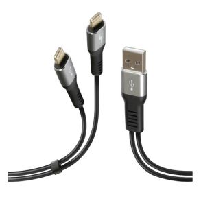 Ladekabel til Apple - M/2x lade enheder  - Lngde 1 meter