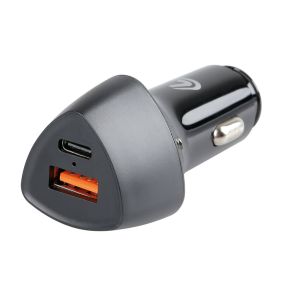 USB Hurtig Oplader 2x USB (USB A + USB C) - Quick Charge 3.0 - 48W 12V-24V
