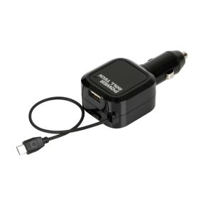 Ladekabel M/ Fast Charge & USB Indgang - Universal 12V-24V - Til Smartphones & Tablets
