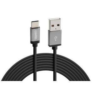Ladekabel Sort/Gr� - Ultra Speed USB Til USB-C - L�ngde 2 Meter