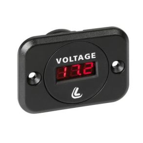 Voltmeter Universal Sort - Digital display - Sp�nding 6V-30V