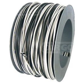 AUTOLEDNING 1X1.5 - HVID / SORT - 1 M