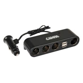 4x Str�mudtag & 2 x USB - 12/24V - Med 60 cm Ledning 