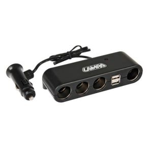 4x Strmudtag & 2 x USB - 12/24V - Med 60 cm Ledning 