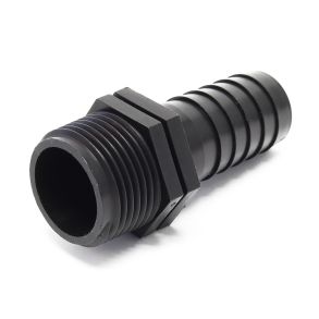 Slangeadapter  25 mm / 1'' - Kraftig sort plast