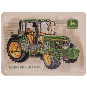 Retro Metalskilt - John Deere Traktor 6410 - 15x20 cm