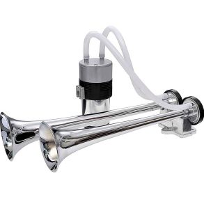 Trucker- &  Marine Horn 12V - BigBlast Krom 2-Tonet - (118DB)